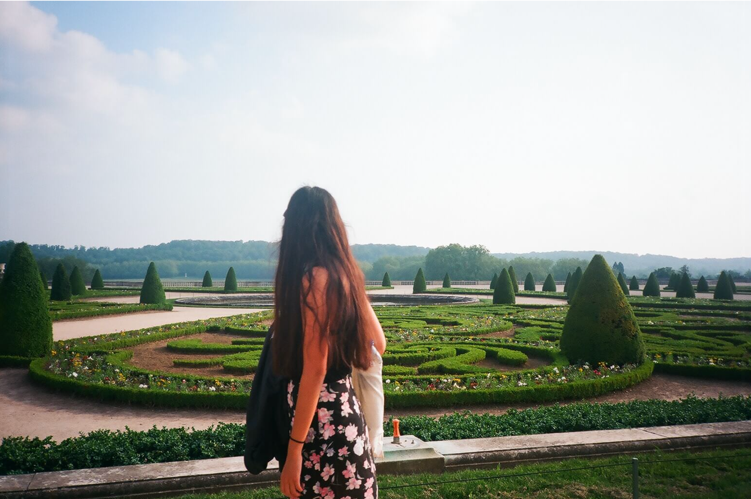 girl in french garden
